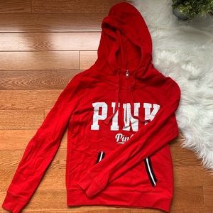 PINK Red Quarter Zip
